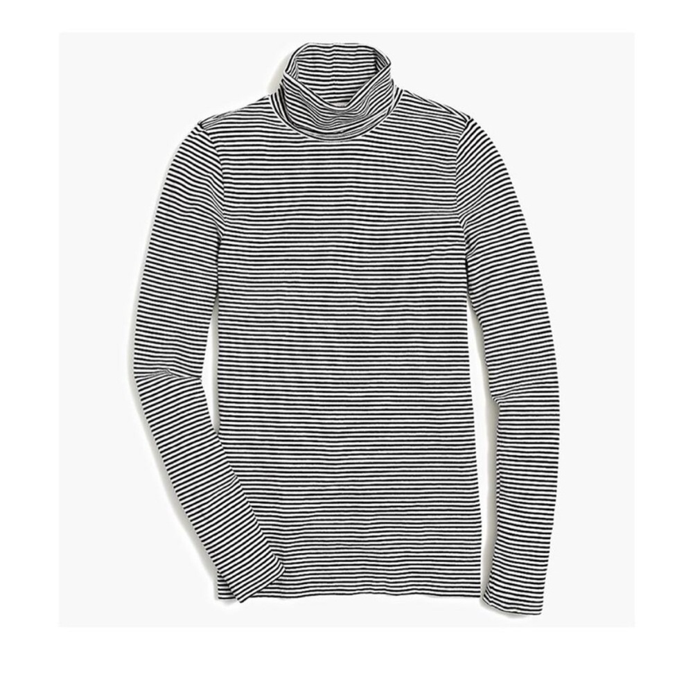 J. Crew Striped Tissue Turtleneck Top Size Small